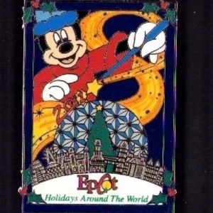 Disney Vintage pin epcot holidays around world 2001 sorcerer ...