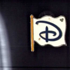 Disney Fun Icons Classic White D Flag Hidden Mickey Pin 2008