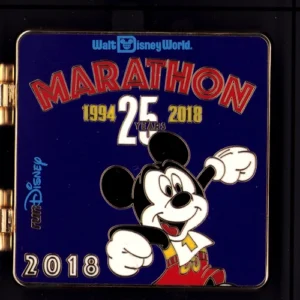 Mickey Mouse 25th Marathon 26.2 Miles ‚ÄúI Did It‚Äù hinged pin.
