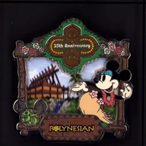 2006 DISNEY POLYNESIAN RESORT 35 ANNIVERSARY MINNIE PIN LE1000