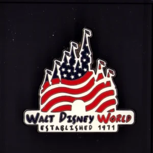 disney parks pin trading wdw american flag castle