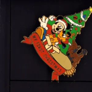 2003 MICKEY MOUSE and PLUTO My First Christmas - Disney PREMIUM Trading Pin Mint