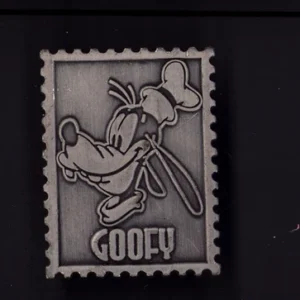 Disney Pin - DLR Cast Member - Pewter Stamp (Goofy) LE 2000