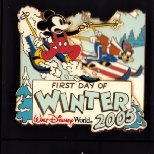 First Day of Winter 2005 Mickey Mouse Goofy Skiing LE Disney Pin