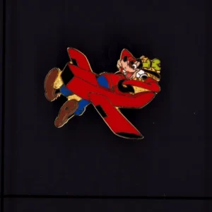 Goofy Flying Red Airplane Walt Disney Travel Company Pin