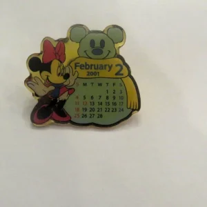 Disney Minnie Calendar Japan February Tokyo  Pin