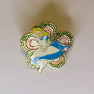 Disney Alice GWP Stained Glass Flower Pin