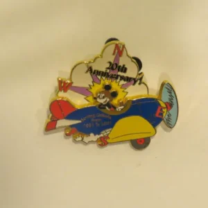 Disney 20th Anniversary Mickey Airplane Pin