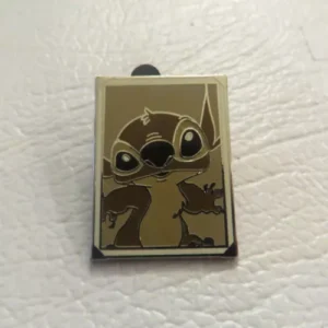 Disney Lilo and Stitch Black and White Portrait Pin