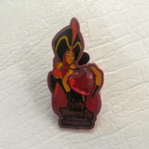 Disney Jafar Iago Valentines Day Jewel Heart Pin